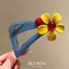 Grampo de cabelo suave estilo coreano para mulheres, estiloso, doce, de alta aparência, elegante, novo grampo tubarão 2026 para a parte de trás da cabeça