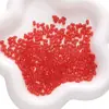 3 cuentas acrílicas transparentes de 6 mm de color sólido tipo cacahuete para pulseras y collares hechos a mano.