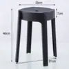 Banqueta Cyclone Pode Ser Empilhada e Armazenada, Banqueta Redonda Disponível em Várias Cores, Banqueta de Plástico Doméstica Moderna e Simples, Banqueta de Espera para Loja de Chá de Leite