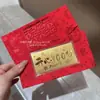 Ouro Puro 999 Envelope Vermelho Zodíaco Colorido Desenho Animado Moeda de Ouro Comemorativa Princesa Por Favor Fique Rico e Abra a Porta Moeda de Ouro Vermelha Presente Atacado