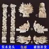Madeira Maciça Esculpida Cabeça de Dragão Adereços Decorativos Faixas Penduradas Leão Decoração de Pilar Estilo Chinês Arquitetura Antiga Tridimensional Escultura em Madeira de Dongyang