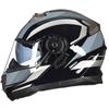 Casco Gxt Casco de Motocicleta para Hombre Cobertura Total Personalizado Genial Motocicleta Doble Lente Casco Abierto Cara Completa Dot
