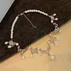 Collar de Perlas Gotas de Agua de Lujo Accesible Francés para Mujer, Cadena para Clavícula Estilo Princesa Retro Dulce de Palacio, Collar de Diamantes para Vestido