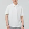 Camisa Polo de Exportación de Verano para Hombre Primavera y Verano Moderna Color Sólido Cuello de Solapa Pesado Camiseta Casual de Manga Corta