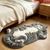 Alfombrilla de suelo de tierra de diatomeas con diseño de animal de dibujos animados para entrada de baño, absorbente, secado rápido, antideslizante, uso doméstico, resistente a la suciedad, resistente al desgaste, fácil de mantener
