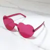 (Especial) Fábrica de Gafas con Forma de Corazón Color Caramelo Gelatina Gafas de Corazón Gafas de Sol Personalizadas Europeas y Americanas para Hombres y Mujeres Corazón de Durazno