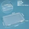 Caja de Plástico Transparente Rectangular Caja de Exhibición para Herramientas de Ferretería Piezas Caja de Almacenamiento para Tarjetas Papelería con Tapa Caja para Perler Beads