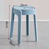 Bancos de plástico engrosados para uso doméstico, apilables, adecuados para mesas de comedor, como sillas de repuesto o como sillas de molino de viento/taburetes de remolino