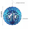 Vento de aço inoxidável 3D visual mandala pingente rotativo sino de vento decoração de pátio jardim ao ar livre