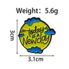 Broche Combinado Colorido Série de Letras Inglesas Desenho Animado Personalidade Geométrica Redondo Distintivo Acessório Esmalte Liga Metálica Medalha