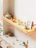 Estante de madera para pared para mesita de noche de dormitorio, estantería de madera para pared, estante de almacenamiento para pared