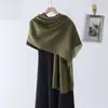 Bufanda Larga de Bambú Popular Transfronteriza Casual Versátil Personalidad Color Sólido Minimalista Cómoda Transpirable Ropa de Viaje Chal Multiusos