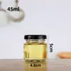 Botella de Miel de Pequeña Capacidad Tapa de Hojalata Frasco de Vidrio Sellado Botella de Empaque de Almacenamiento Botella Dispensadora de Alimentos Botella Resistente a Altas Temperaturas