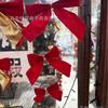 Laço de Natal para fabricante 5,5cm12 laços vermelhos dourado e prateado tecido vermelho pingente de decoração para árvore de Natal