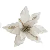Produto de Venda Quente Transfronteiriça: Flor de Natal Lantejoula 28cm, Flor Artificial, Decoração de Natal, Galho de Árvore de Natal, Item para Vitrine Comercial