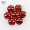Huagang gema redonda plana superfície plana romã vermelho zircão ovo superfície artificial Rubi arco superfície anel superfície pedra nua