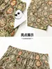Pantalones Finos Estampados de Verano 2026 para Madres de Mediana Edad y Mayores, Pantalones Largos Adelgazantes de Cintura Alta con Estampado Floral Retro Chino, Tallas Grandes