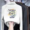 Camiseta interior de manga larga estilo caricatura para niños, nueva colección primavera/otoño/invierno, con forro polar, top térmico de manga larga para niños mayores