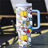 Taza de Coche de 40 oz Taza de Agua Sanrio Taza Labubu Gran Capacidad Termo de Acero Inoxidable 304 para Uso en Casa