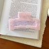 ¡Dulce Melocotón de Queso! Pinza para el Cabello Cuadrada con Clip de Tinta Rosa Girly Pinza de Tiburón Pinza para el Cabello en la Parte Posterior de la Cabeza