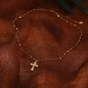 Factory Outlet Nova Moda Europeia e Americana Titanium Steel Cross Collection Ouro banhado a ouro não desbotado em Advanced Clavicle Chain Mulheres