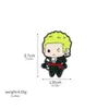 Mercancía de Anime Broches de One Piece: Luffy Sombrero de Paja, Zoro, Ace, Insignias de Barco Pirata