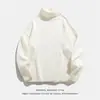 Suéter de Gola Alta Cor Sólida Estilo Coreano para Casais (Homens e Mulheres), Nova Malha Loose Estilo Preguiçoso Outono e Inverno