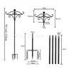 Artesanía de hierro forjado de metal nueva transfronteriza productos de hierro decoración de patio exterior gancho de pastor gancho suministros de boda colgante