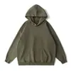 Sudadera con capucha de algodón para otoño e invierno, teñida con cera, estilo vintage, holgada, casual, lavada, sudadera con capucha para hombre, venta al por mayor