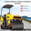 Roda de aço diminuta à mão pequena do carro de vibração da mão do rolo simples e dobro 1 tonelada 3 toneladas de compressor diesel de vibração 2T