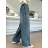 Pantalones Vaqueros de Pierna Ancha para Niñas de Primavera y Otoño, Jeans Suaves y Cómodos de Cintura Alta Estrecha para Niños