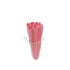 Pajitas desechables con forma de corazón, color rosa, diseño creativo, tubo recto, hechas de material PP de grado alimenticio, adecuadas para té de burbujas, jugos, fiestas y banquetes de boda