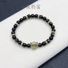 Pulsera de Cristal Natural Rico Leopardo de Una Noche para Mujer Nuevo Estilo Chino Diseño Nicho para Hacer Fortuna Micro-incrustaciones Cabeza de Leopardo Pulsera Guoxue Regalo