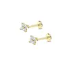 Conjunto de 9 Peças de Haste de Inserção de Aço Inoxidável Brinco de Lábio 6/7/8mm Haste Brinco de Zircônia Piercing de Língua Joias em Estoque
