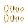 Pendientes de plata 925 estilo coreano con incrustaciones de circonitas pequeñas, chapados en oro real de 18 quilates, estilo lujoso, con hebilla de oreja de latón, joyería para las orejas al por mayor