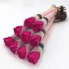 Flor de Sabão Cravo Rosa Única Buquê de Rosas Simuladas Dia do Professor Presente para Professor Dia dos Namorados Flor Artificial Arte