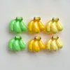 Mini Banana Brilhante Fruta Artificial Resina Acessórios Corda de Cabelo DIY Acessórios de Cabelo Cola Creme Capa de Celular Materiais Artesanais