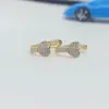 2023 Europeu e Americano Luxo Leve Popular Zircônia Moda Nicho Personalidade Design Amor Fivela de Orelha Joia Feminina Atacado