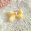 Pinza para el pelo de felpa con lazo Dopamina Dulce para Mujer, Pinza Lateral con Hilo de Perla, Pasador Tejido, Accesorio para el Cabello