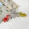 Pinza para el pelo de concha electrochapada de colores, estilo europeo y americano, transfronteriza, para mujer, pinza de tiburón grande, pinza de pinza simple con temática oceánica