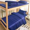Juego de Cama de Tres Piezas: Funda de edredón, Sábana bajera, Sarja de algodón puro, Dormitorio unitario, Llama azul Fuego azul Ropa de cama