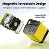 Cargador de Nitruro de Galio de 80W Cabezal de Carga Rápida Pd Adecuado para Apple Huawei Xiaomi con Cable Plegable Retráctil Ligero Cargador