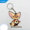 Fornecimento de fábrica pvc cola macia bonito dos desenhos animados chave boneca pingente animação cola chaveiro acessórios