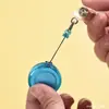 Porta-credencial retráctil de clip trasero redondo translúcido grueso para venta al por mayor del fabricante, con hebilla de fácil extracción