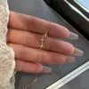 Pulseira de Ouro com Estrela de Quatro Pontas Full Diamond para Mulheres, Design Exquisito de Luxo Leve, Joia da Moda Estilo Commuter Ol