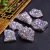 Cluster de Ametista Galvanizado Cluster de Cristal Natural Galvanizado Verde Roxo Azul Dourado Várias Cores Galvanizado Pedra Bruta Minério Amostra Ornamentos Transfronteiriço