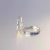 Anillos de Pareja Glacier, un Par de Anillos para Hombres y Mujeres, Estilo Nuevo, Lujo Ligero, Diseño de Nicho de Gama Alta, Anillo de Regalo para el Día de San Valentín