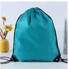 Bolsa de poliéster lisa com cordão para esportes de maratona, mochila com cordão promocional, mochila de armazenamento esportivo com logotipo impresso