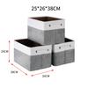 Caja de almacenamiento de lino y algodón simple transfronteriza, caja de almacenamiento de ropa, caja de almacenamiento con acabado de juguetes, cesta de almacenamiento plegable