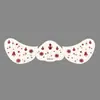 Pegatinas de Tatuaje de Pecas Navideñas, Pegatinas Rojas de Corazón y Estrella para la Cara, Fáciles de Aplicar para Principiantes, Amigables con la Piel, Pegatinas de Maquillaje con Ambiente Festivo
